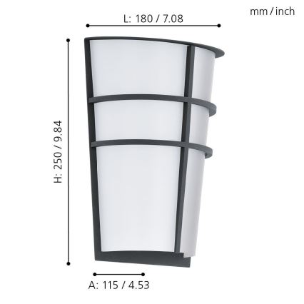 Eglo - Iluminação LED de exterior 2xLED/2,5W/230V IP44