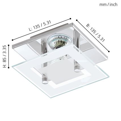 Eglo - Luz de teto LED 1xGU10-LED/3W/230V