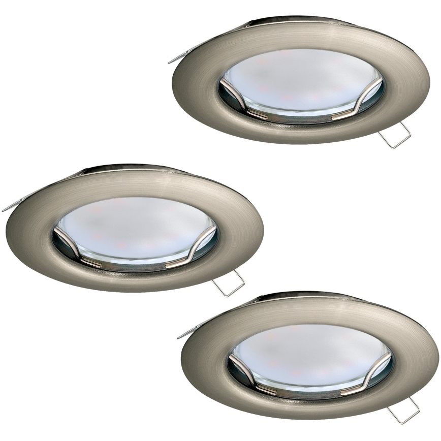 Eglo - CONJUNTO 3x Foco de encastrar LED PENETO 3xGU10-LED/3W/230V