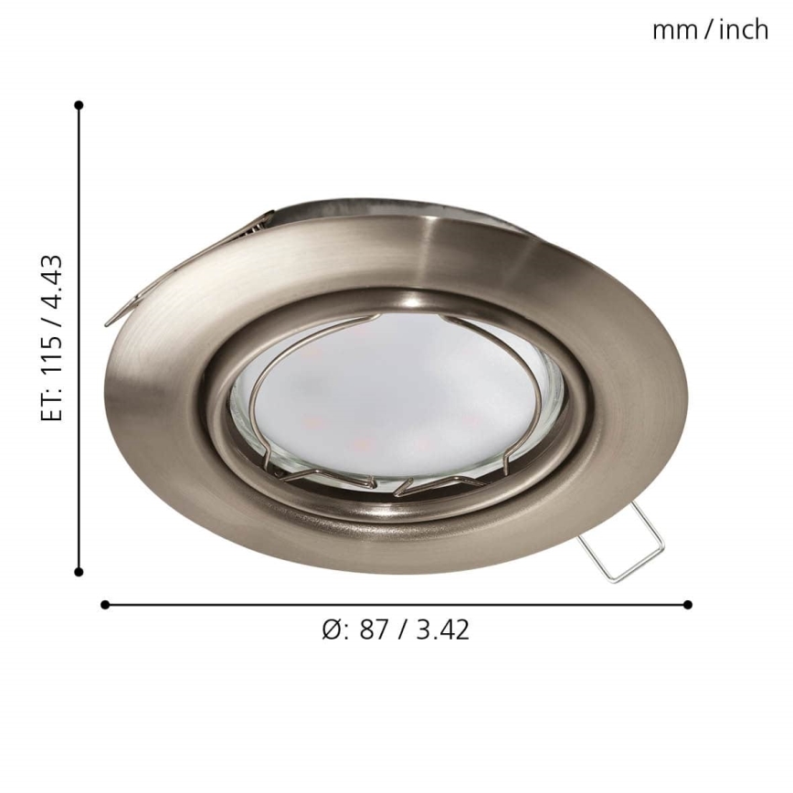 Eglo - Foco de encastrar LED 1xGU10-LED/5W/230V