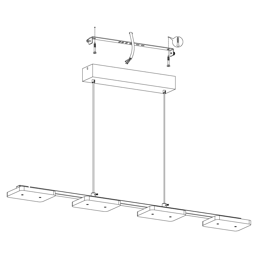 Eglo - Iluminação suspensa LED 4xLED/4.5W/230V