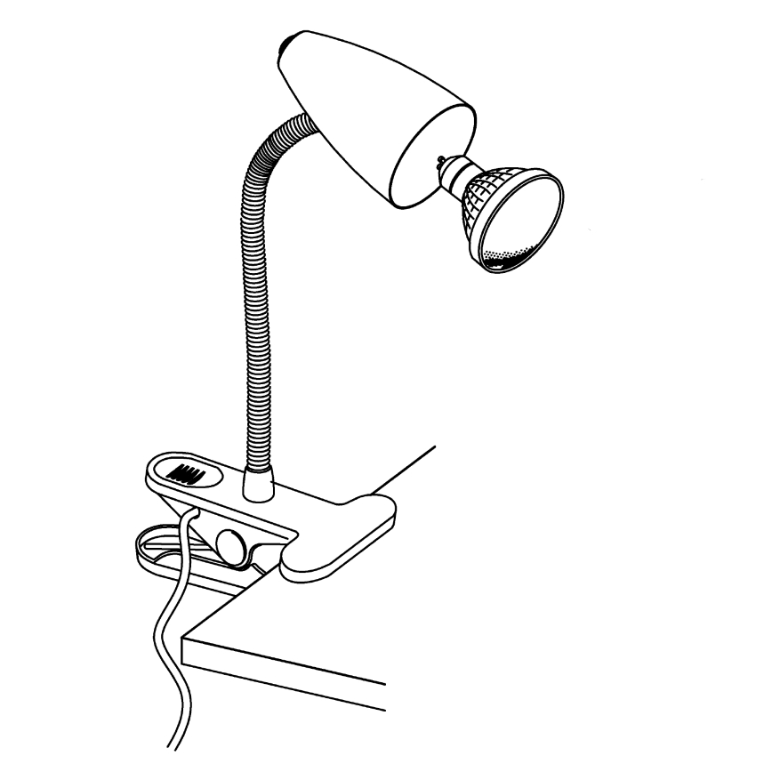 Eglo - Candeeiro com clipe LED 1xGU10-LED/3W/230V