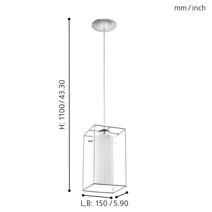 Eglo - Candelabro 1 1xE27/60W/230V