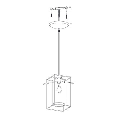 Eglo - Candelabro 1 1xE27/60W/230V