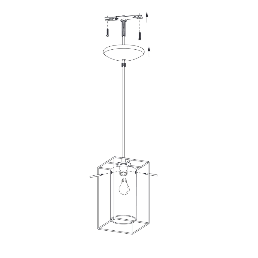 Eglo - Candelabro 1 1xE27/60W/230V