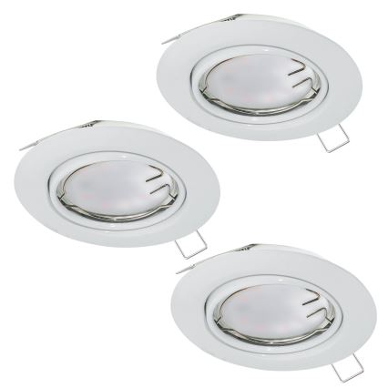 Eglo - CONJUNTO 3x Foco de encastrar LED PENETO 3xGU10-LED/5W/230V