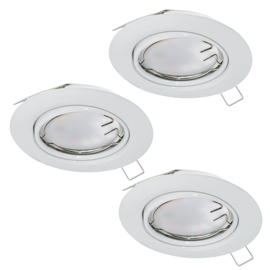 Eglo - CONJUNTO 3x Foco de encastrar LED PENETO 3xGU10-LED/5W/230V