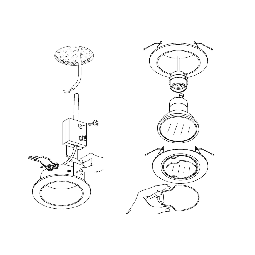 Eglo - CONJUNTO 3x Foco de encastrar LED PENETO 3xGU10-LED/5W/230V
