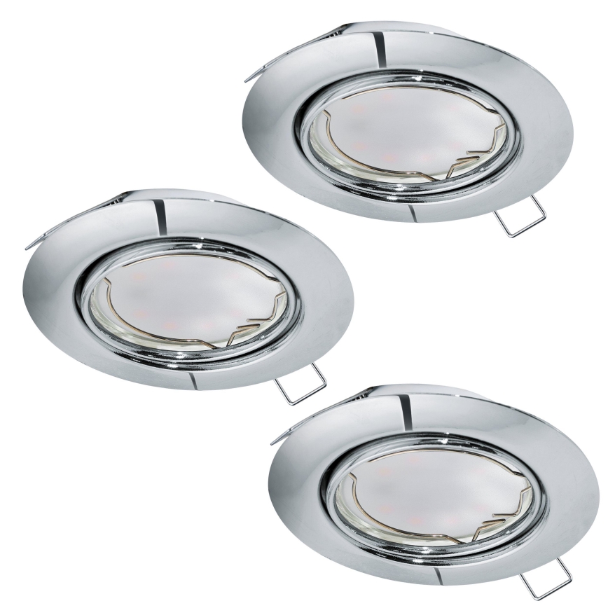 Eglo - CONJUNTO 3x Foco de encastrar LED PENETO 3xGU10-LED/5W/230V