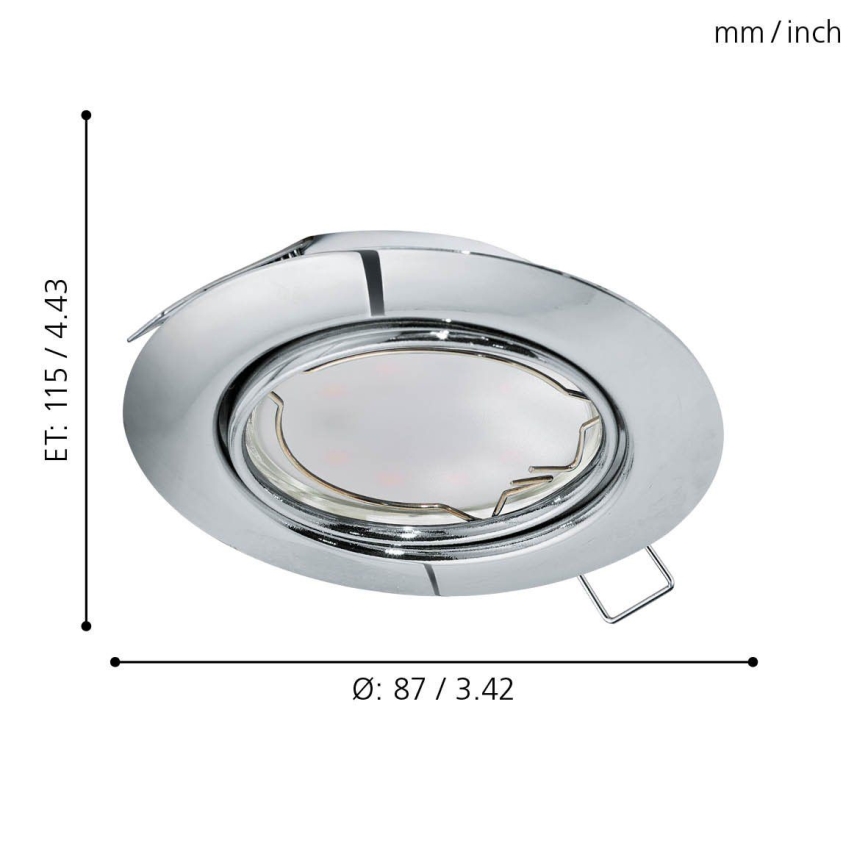 Eglo - CONJUNTO 3x Foco de encastrar LED PENETO 3xGU10-LED/5W/230V