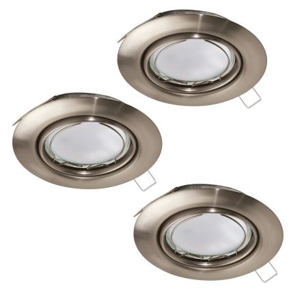 Eglo - CONJUNTO 3x Foco de encastrar LED PENETO 3xGU10-LED/5W/230V