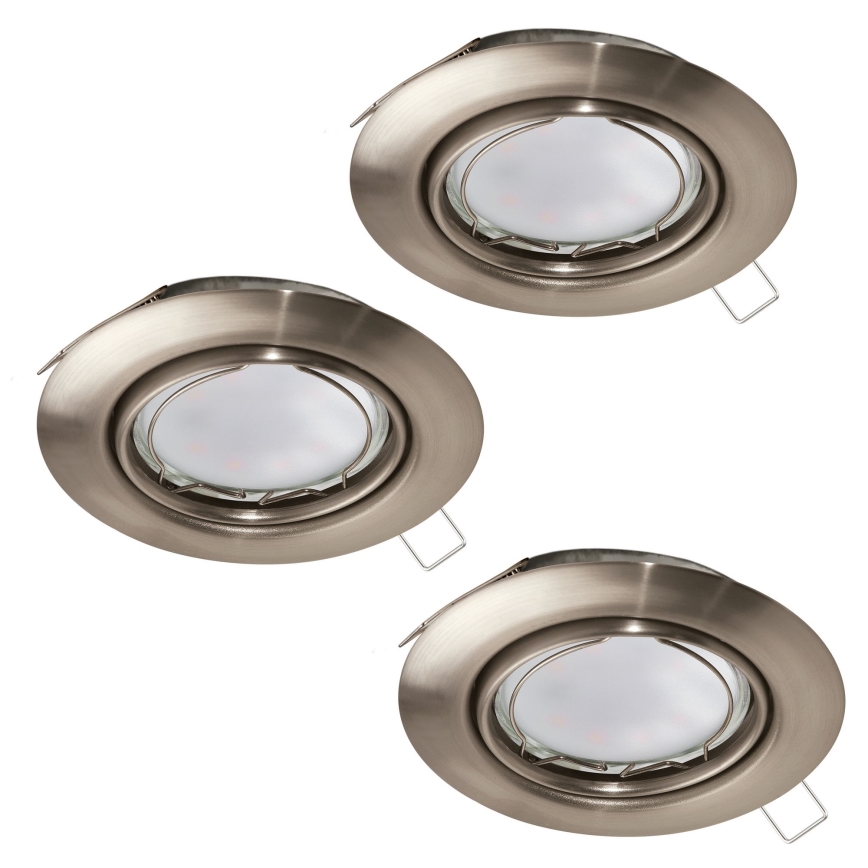Eglo - CONJUNTO 3x Foco de encastrar LED PENETO 3xGU10-LED/5W/230V