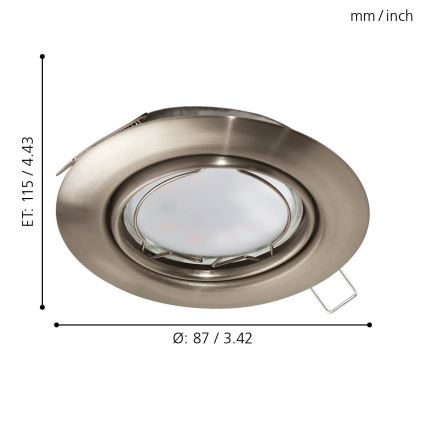 Eglo - CONJUNTO 3x Foco de encastrar LED PENETO 3xGU10-LED/5W/230V