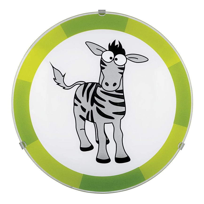 Eglo 94458 - Luz de teto de criança BIUBIU 1xE27/60W/230V zebra