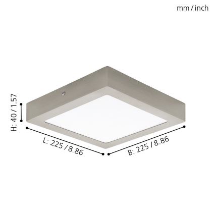 Eglo 94526 - Luz de teto LED FUEVA 1 LED/16,5W/230V