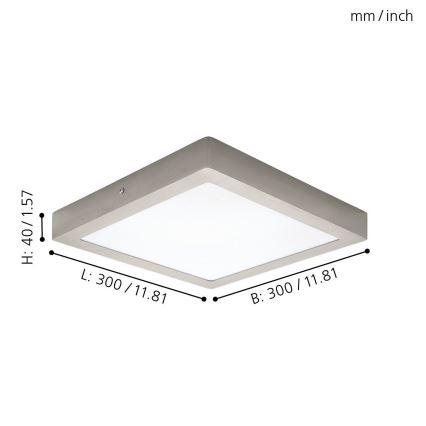 Eglo 94528 - Luz de teto LED FUEVA 1 LED/22W/230V