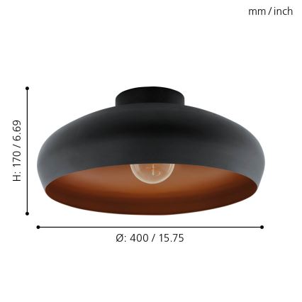 Eglo - Luz de teto 1xE27/60W/230V