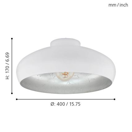 Eglo - Luz de teto 1xE27/60W/230V
