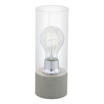 Eglo 94549 - Lâmpada de mesa TORVISCO 1xE27/60W/230V cinzento