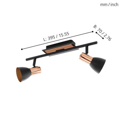 Eglo 94585 - Foco LED BARNHAM 2xGU10/3,3W/230V