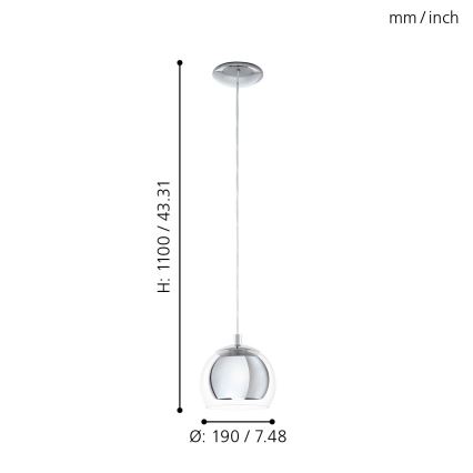 Eglo - Candelabro 1xE27/60W/230V
