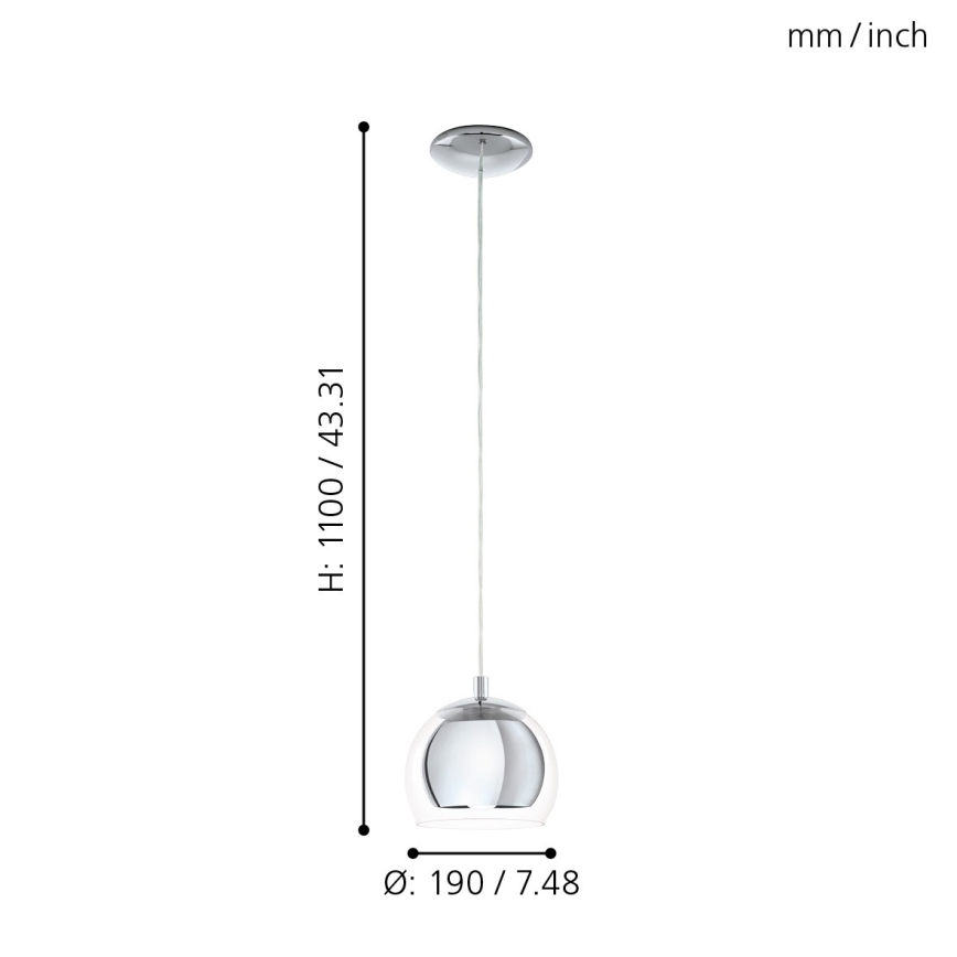 Eglo - Candelabro 1xE27/60W/230V