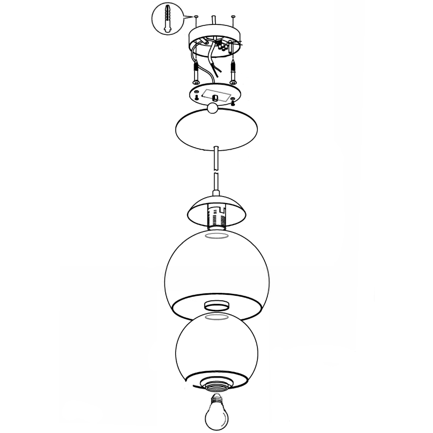 Eglo - Candelabro 1xE27/60W/230V