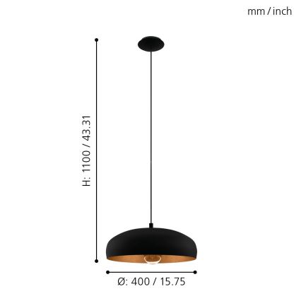 Eglo - Candelabro 1xE27/60W/230V