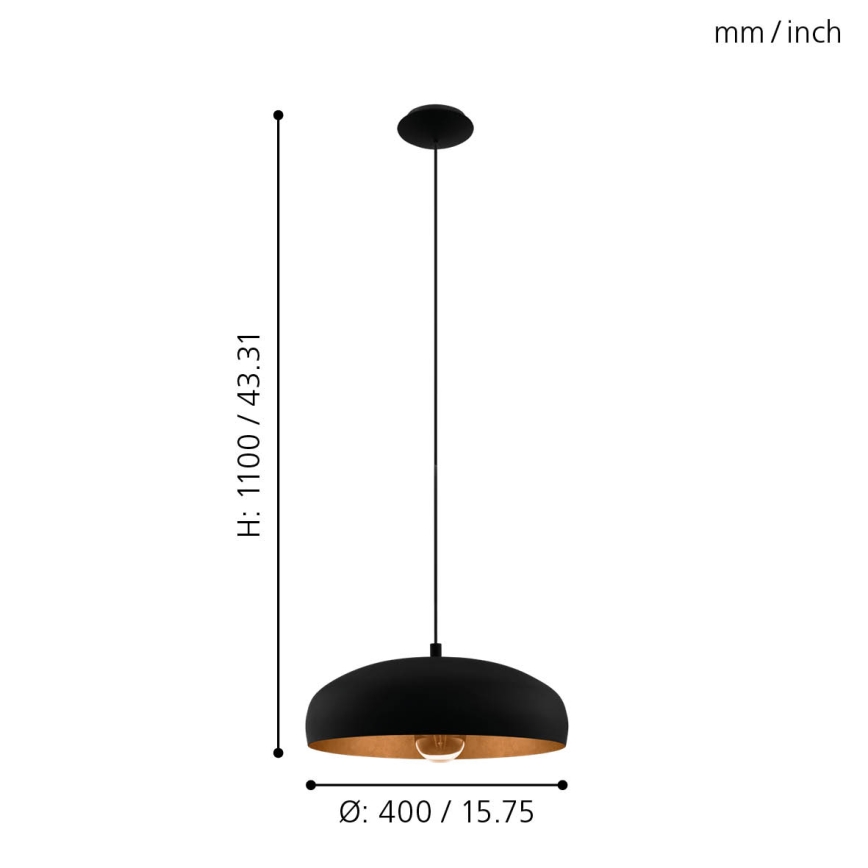 Eglo - Candelabro 1xE27/60W/230V