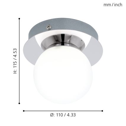 Eglo - Luz para casa de banho LED 1xLED/3,3W/230V IP44