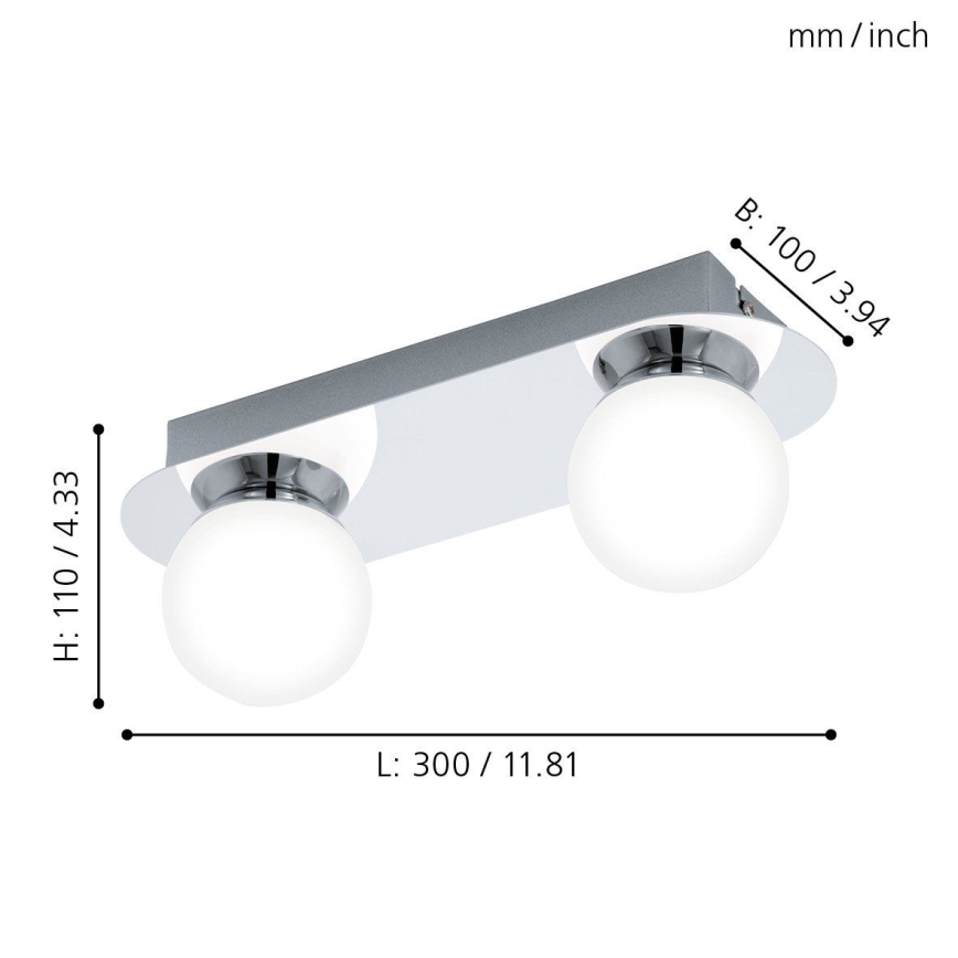 Eglo - Luz para casa de banho LED 2xLED/3,3W/230V IP44