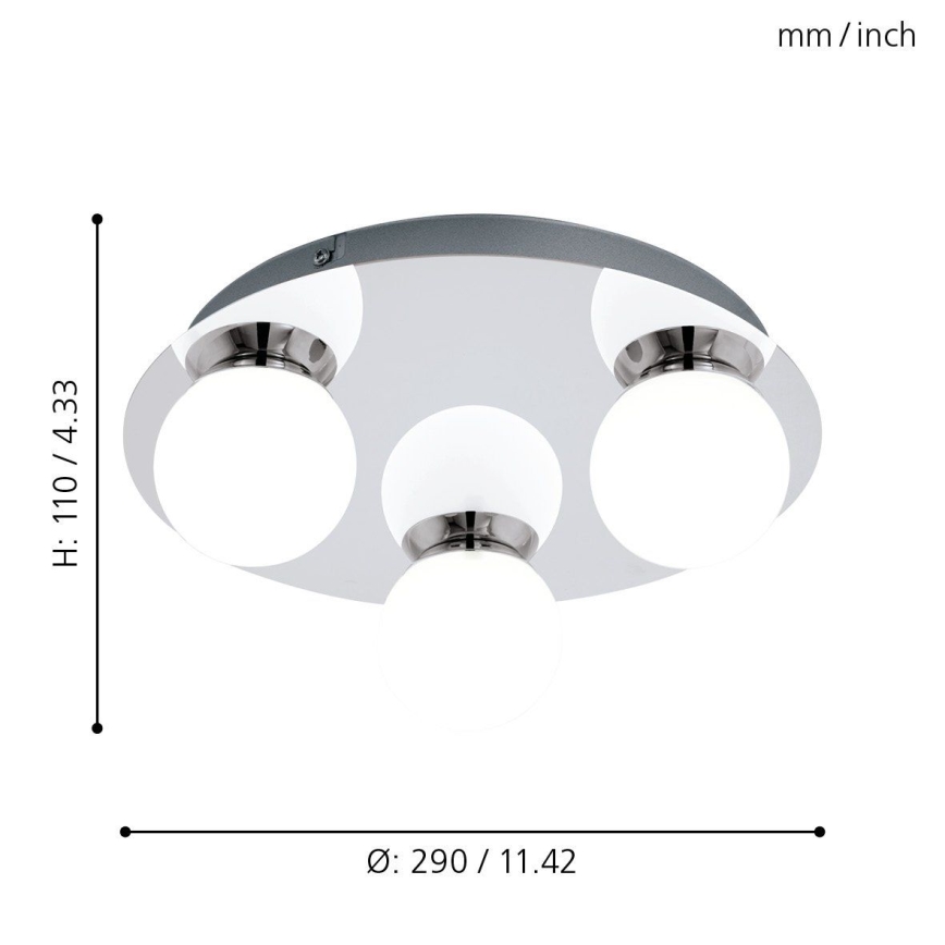 Eglo - Luz para casa de banho LED 3xLED/3,3W/230V IP44