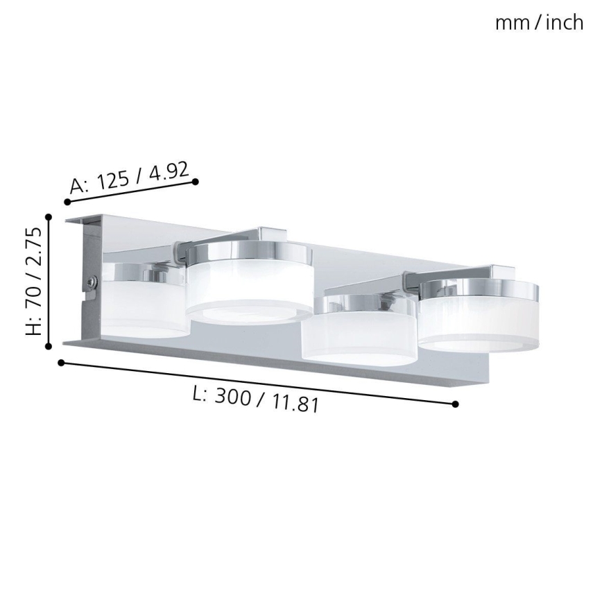 Eglo - Luz de parede de casa de banho LED 2xLED/4,5W/230V IP44