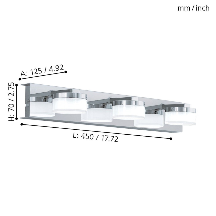 Eglo - Luz de parede de casa de banho LED 3xLED/4,5W/230V IP44