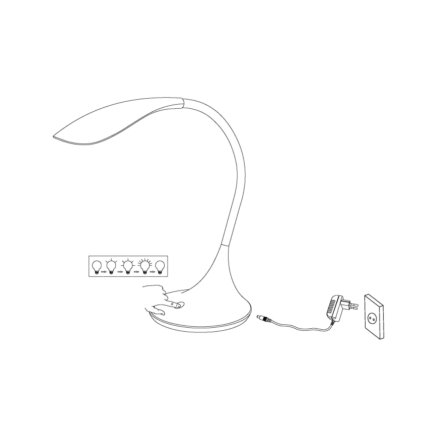 Eglo - LED regulação lâmpada de mesa 1xLED/4,5W/230V branco