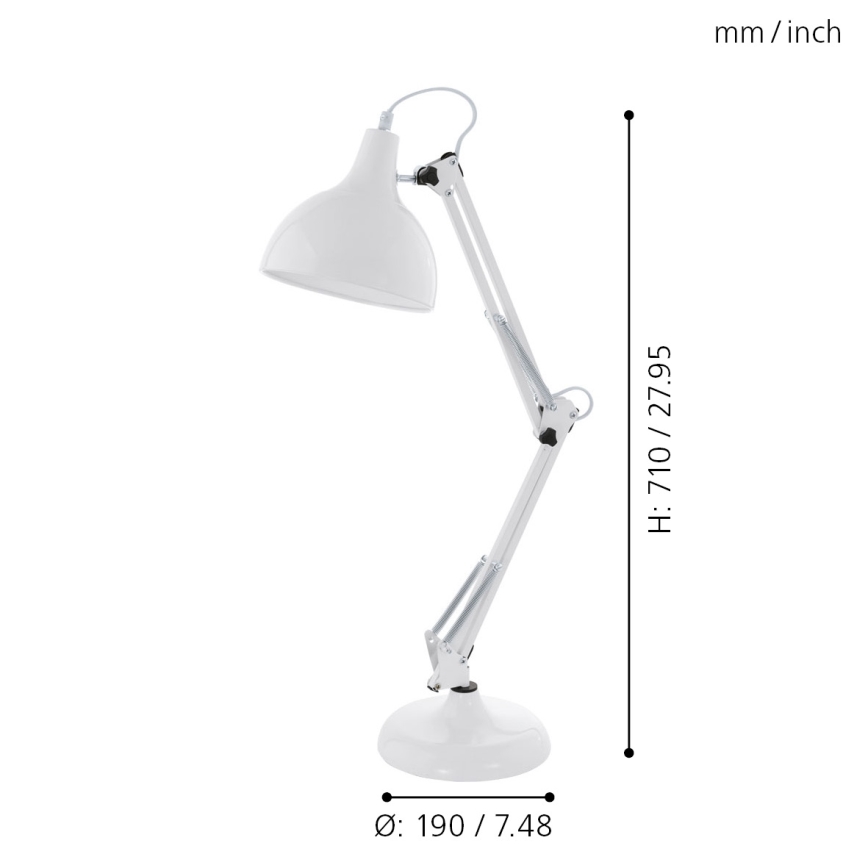 Eglo - Candeeiro de mesa 1xE27/40W/230V