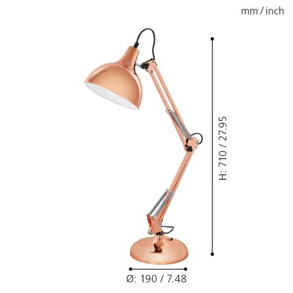 Eglo - Lâmpada de mesa 1xE27/40W/230V