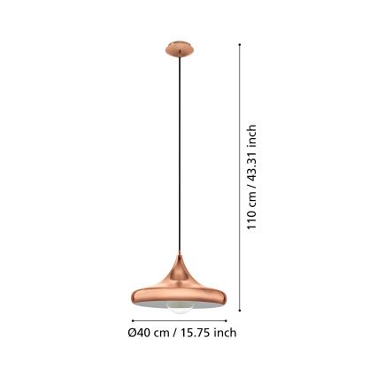 Eglo - Candelabro 1xE27/60W/230V