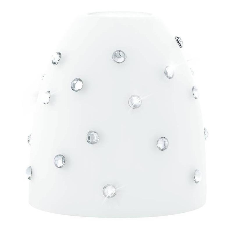 Eglo 94749 - Vidro de substituição para lustre, candeeiro de mesa, candeeiro de teto e foco de luz MY CHOICE diâmetro 9 cm branco/cromado