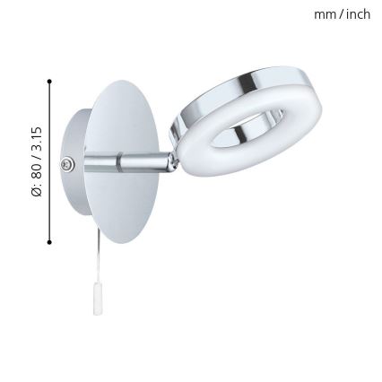 Eglo 94756 - Luz para casa de banho LED GONARO 1xLED/3,8W/230V IP44