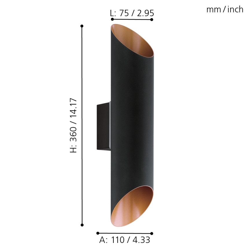 Eglo - Luz de exterior LED 2xLED/3,7W/230V IP44