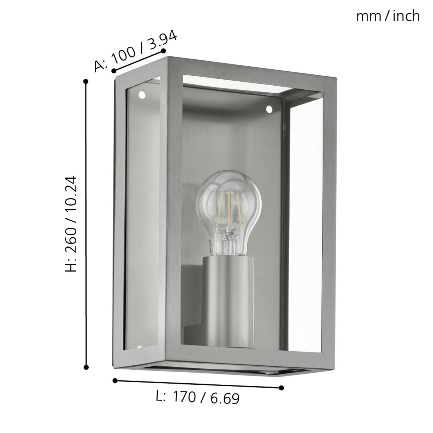 Eglo - Luz de exterior 1xE27/60W/230V IP44