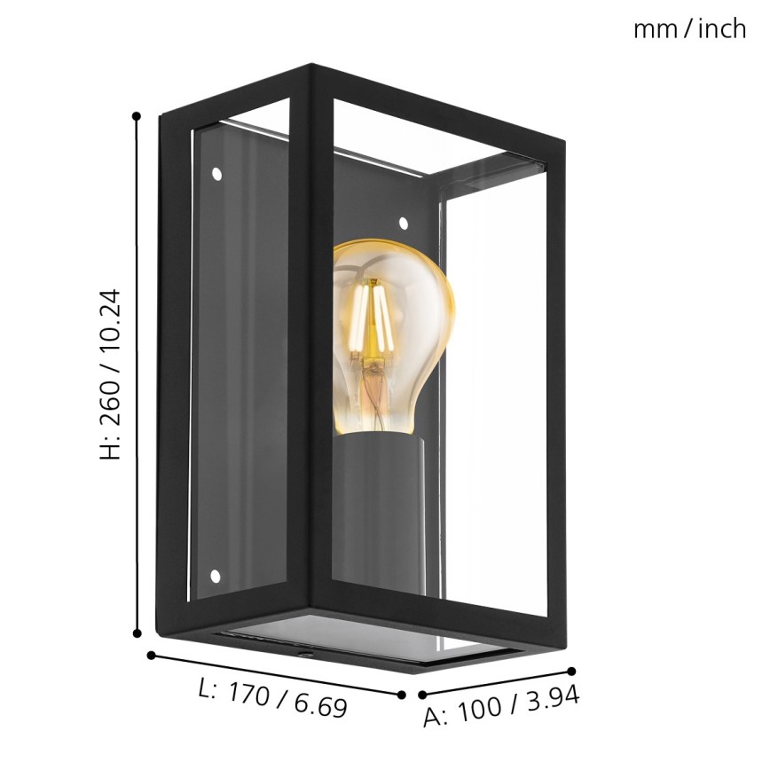 Eglo - Iluminação exterior 1 1xE27/60W/230V