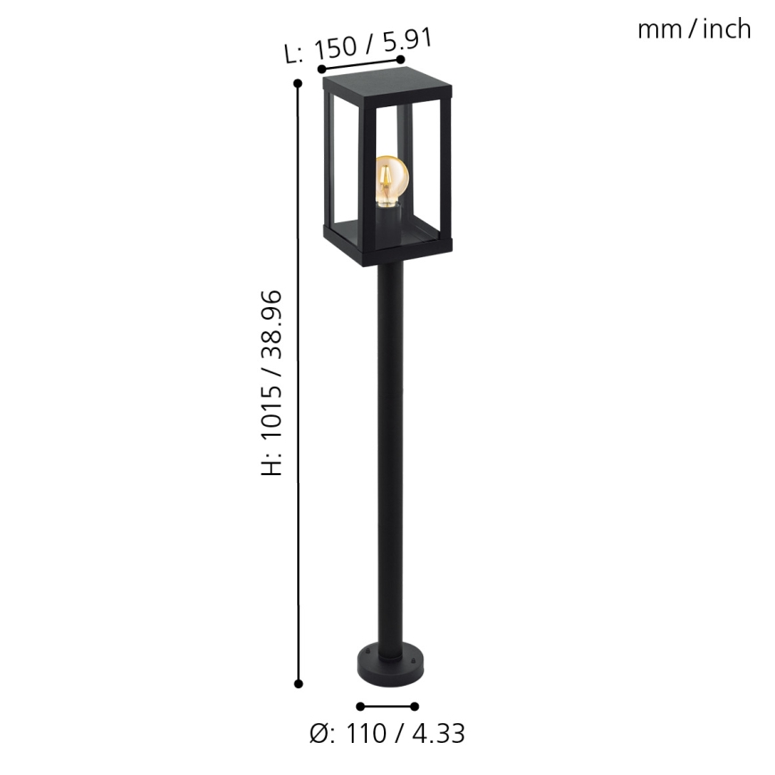 Eglo - Luz de exterior 1 1xE27/60W/230V IP44