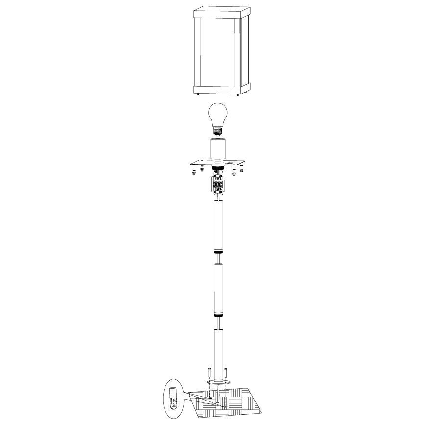 Eglo - Luz de exterior 1 1xE27/60W/230V IP44
