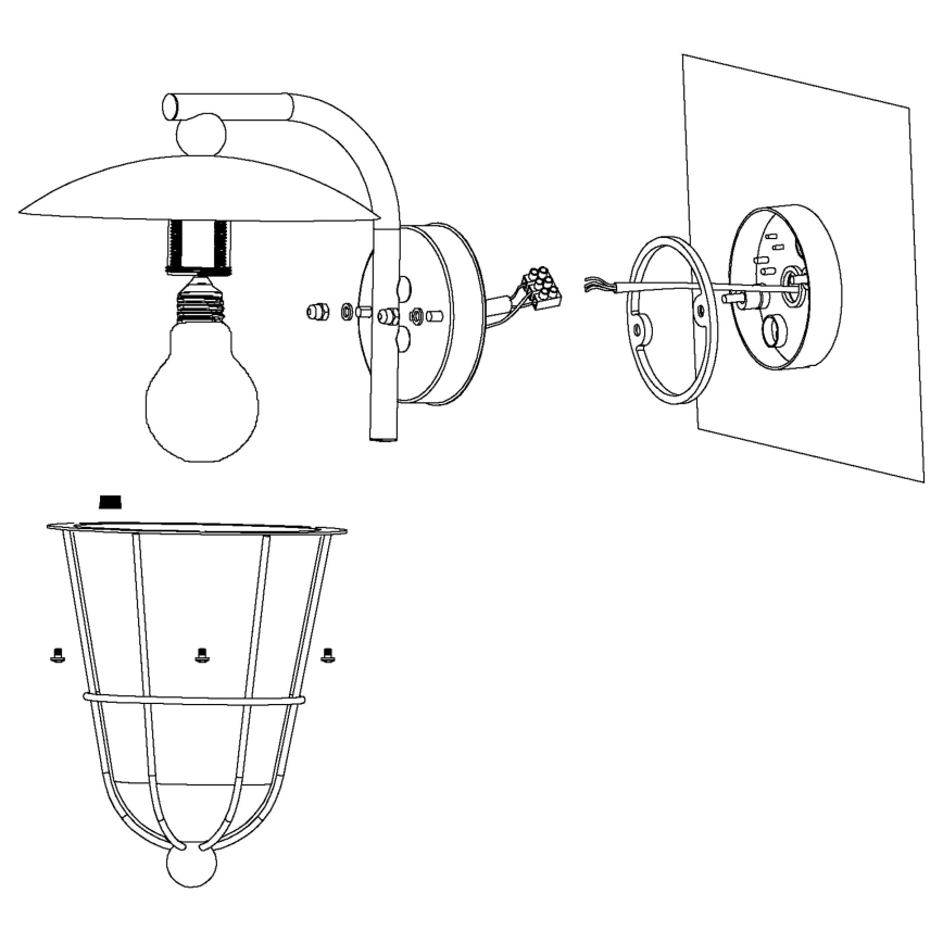 Eglo - Luz de exterior LED 1xE27/8,5W/230V IP44