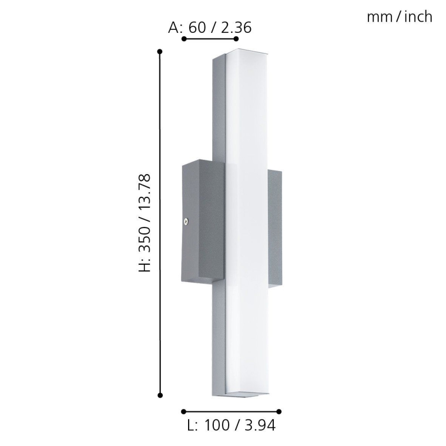Eglo - Luz de exterior LED 1xLED/8W/230V IP44