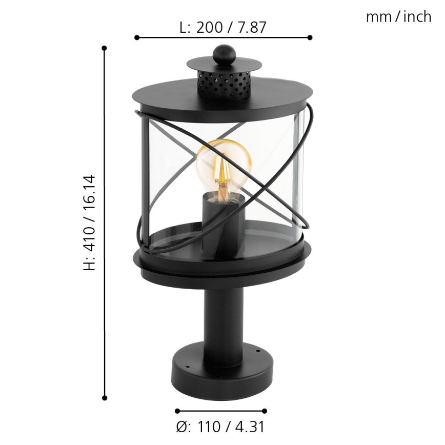 Eglo - Candeeiro de exterior 1xE27/60W/230V IP44