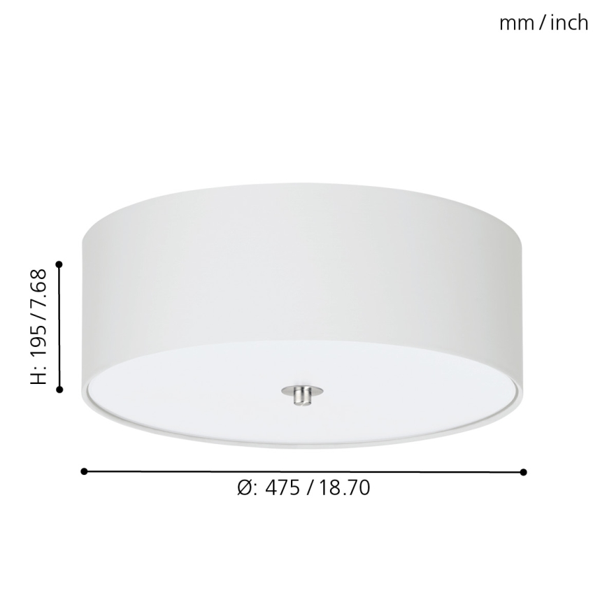 Eglo - Candeeiro de teto 3xE27/60W/230V