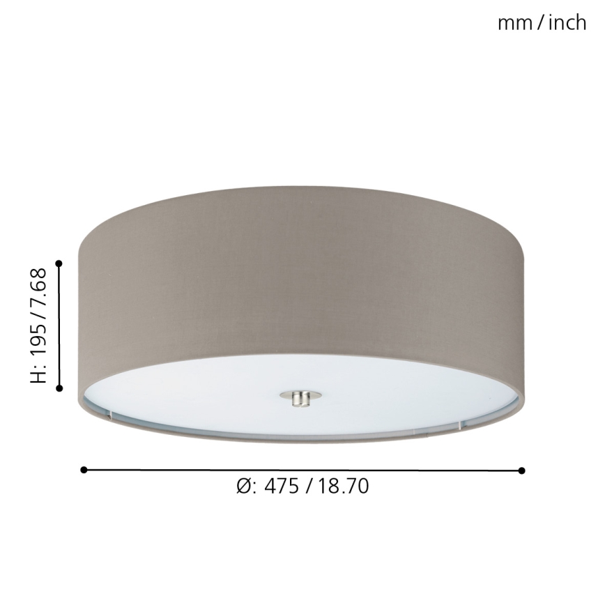 Eglo - Luz de teto 3xE27/60W/230V